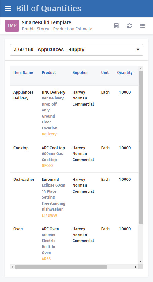 smartebuild mobile boq estimating software